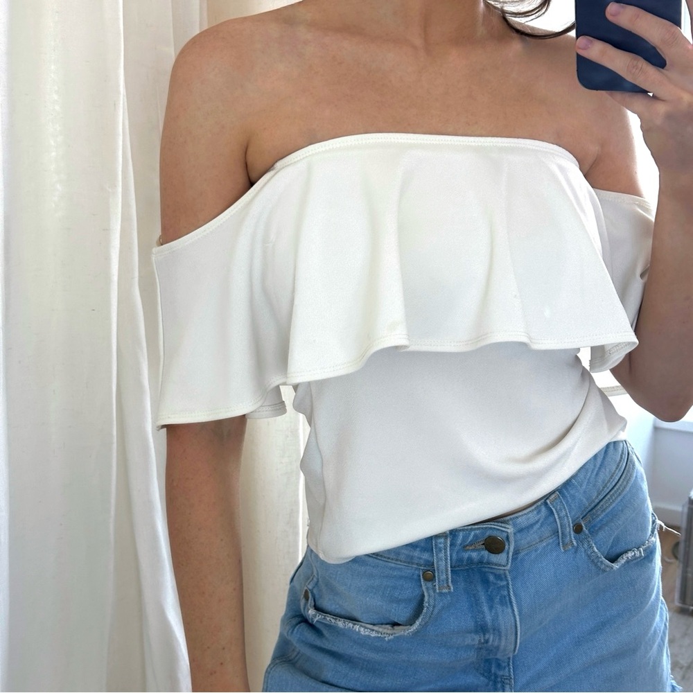 Off-Shoulder White Top